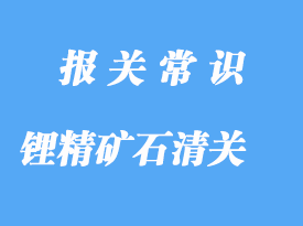 進口鋰精礦石清關(guān)代理公司，港口清關(guān)流程